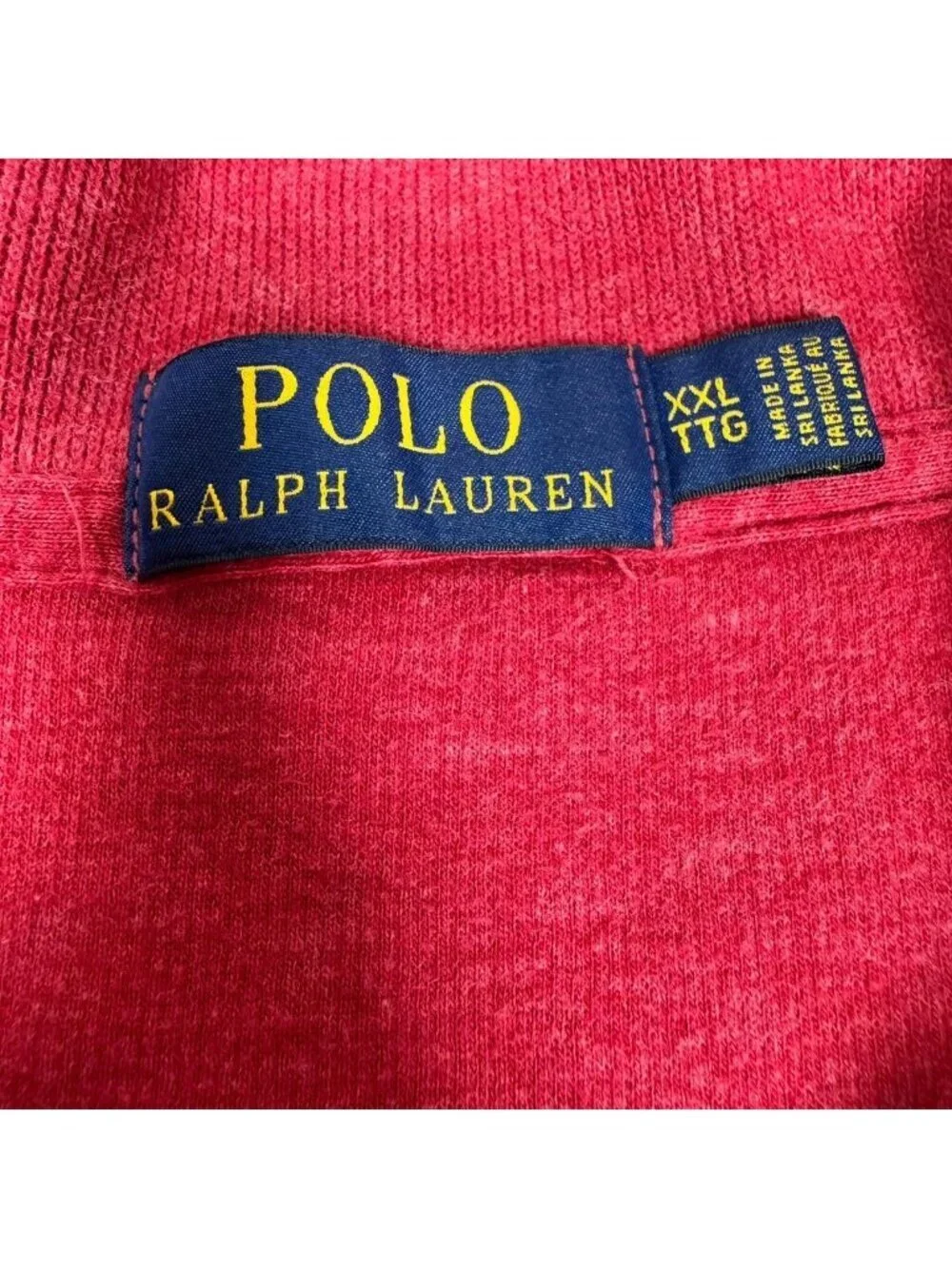 Polo Ralph Lauren 100% Cotton Quarter Zip Sweater Sz XXL Tall Pony Mock Neck